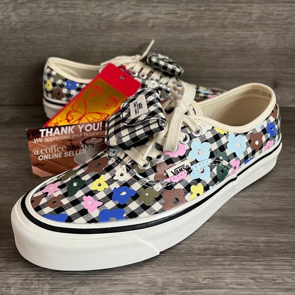 Vans Sandy Liang Authentic 44 Dx Gingham Floral Size 9.5 Women's NWB - Picture 3 of 8